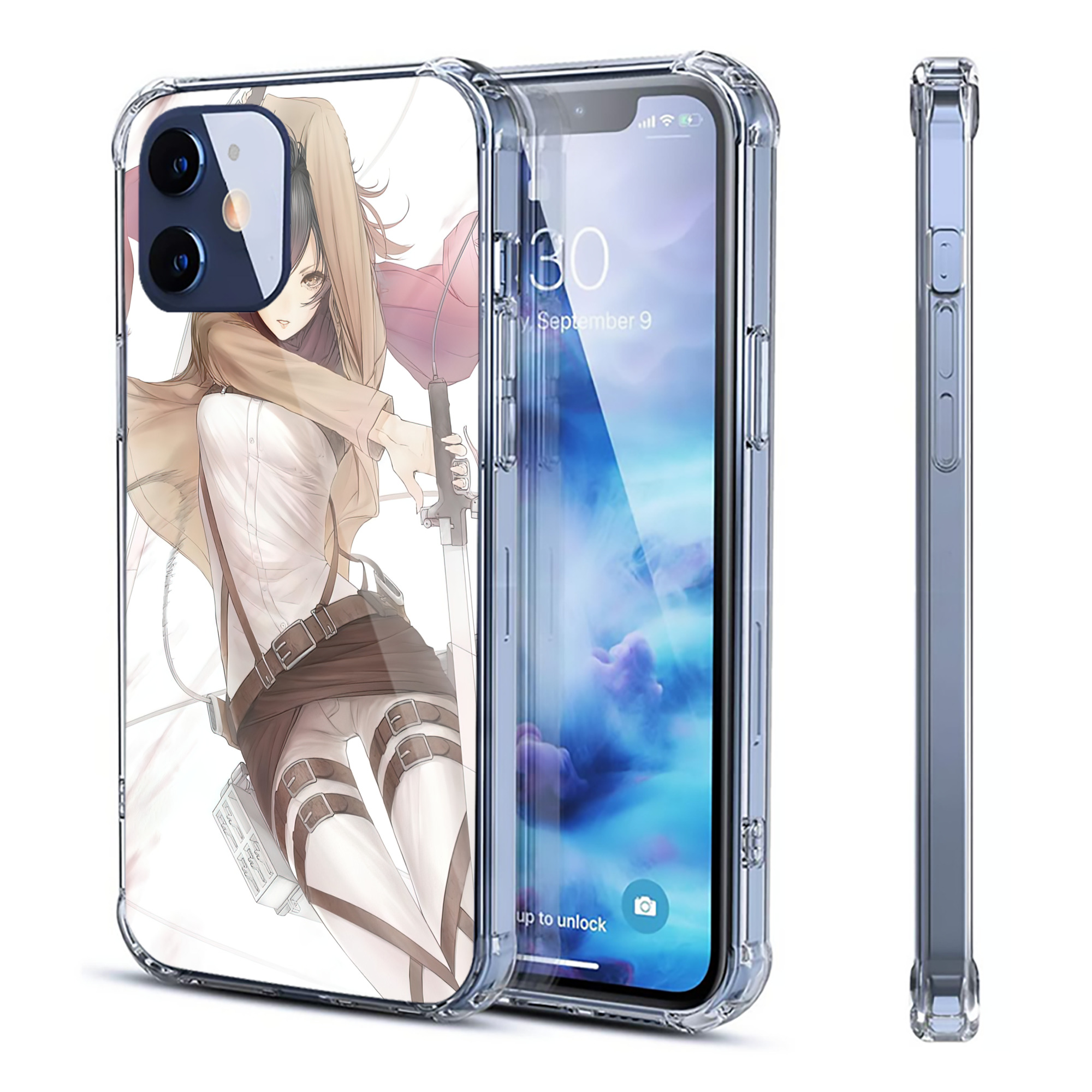 （画像用） 進撃の巨人 Attack on Titan 【iPhone 12シリーズ対応】透明スマホケース（クリアソフトケース）